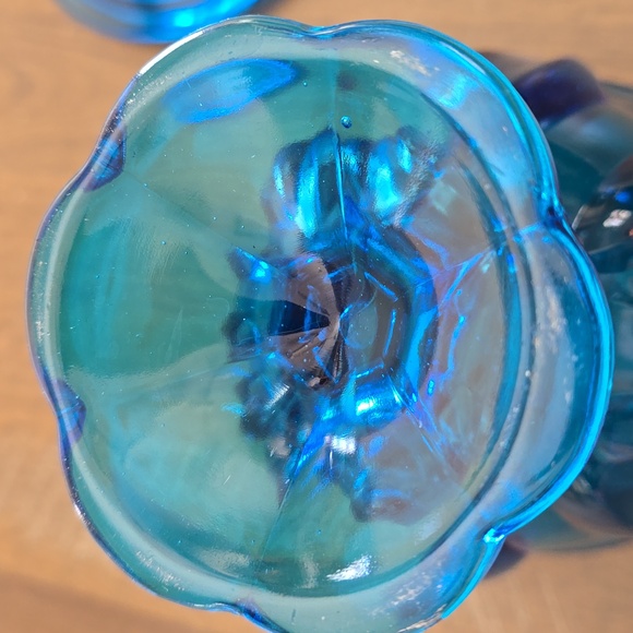 Elegant Blue Glass Candy Jar - Picture 7 of 12